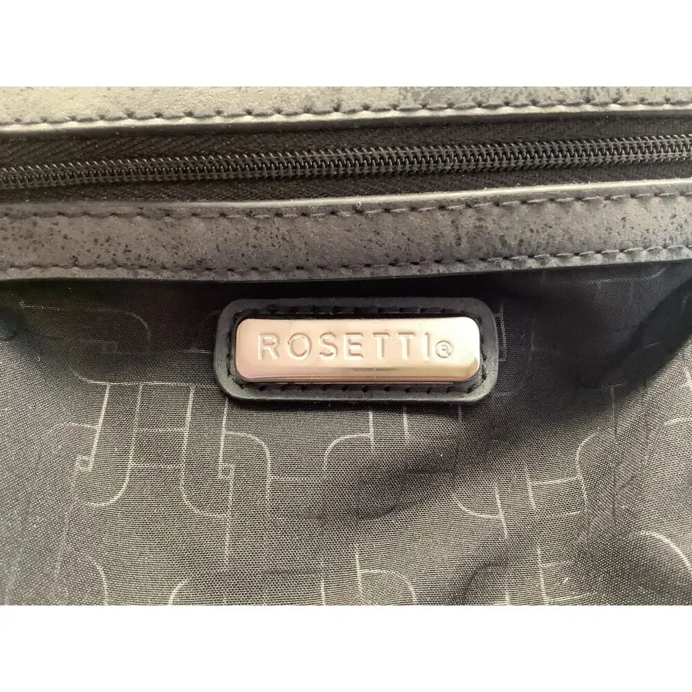 Charcoal Gray Rosetti Faux Leather Backpack - Pre-owned - Excellent Condition